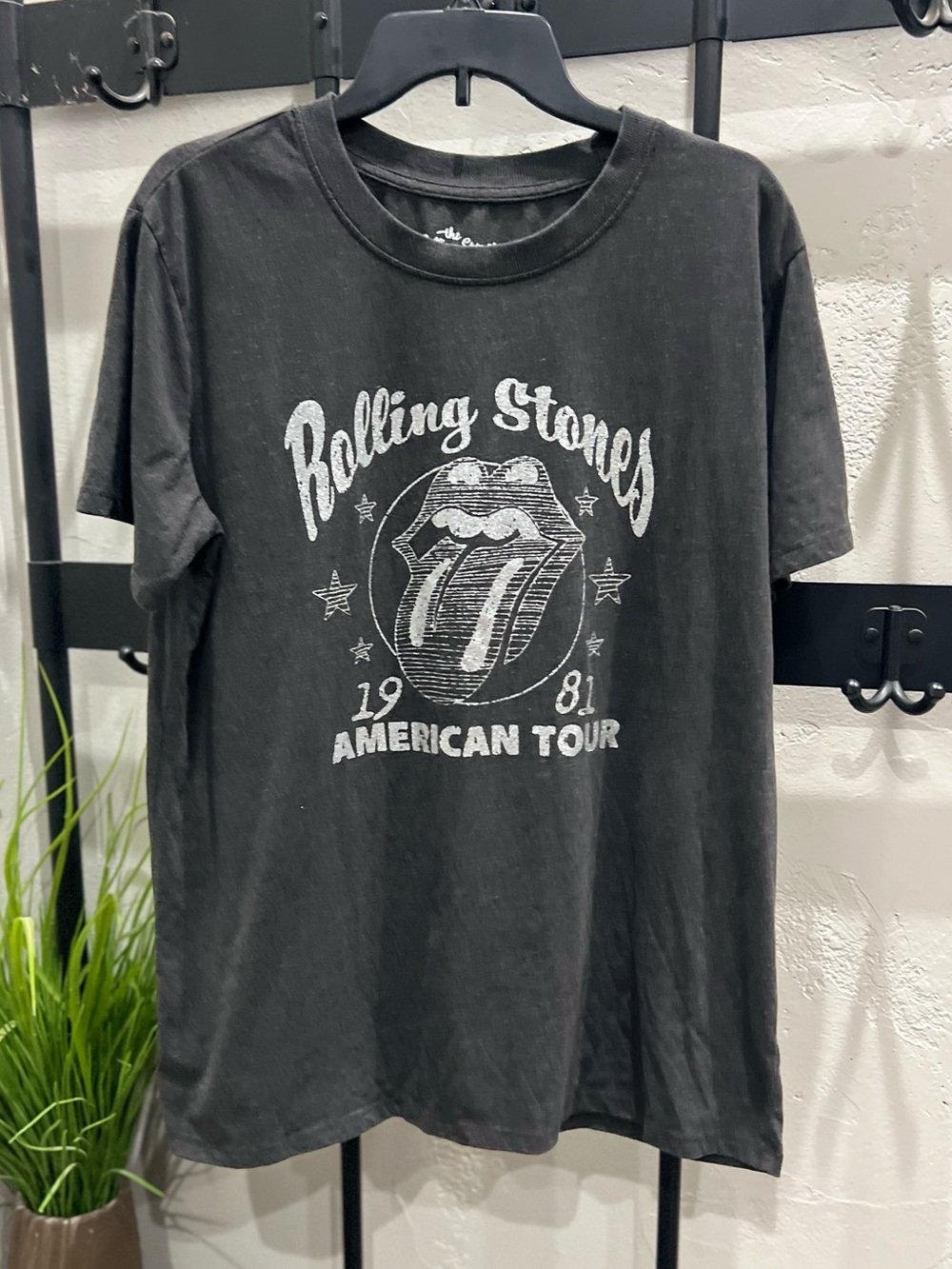 Rolling Stones graphic t-shirt Shimmer logo 1981 American Tour Size Large